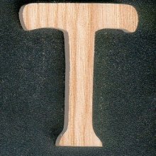 Lettera T in legno, altezza 5 cm, da dipingere o incollare