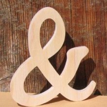 segno e 10 cm, ampersand di legno da incollare