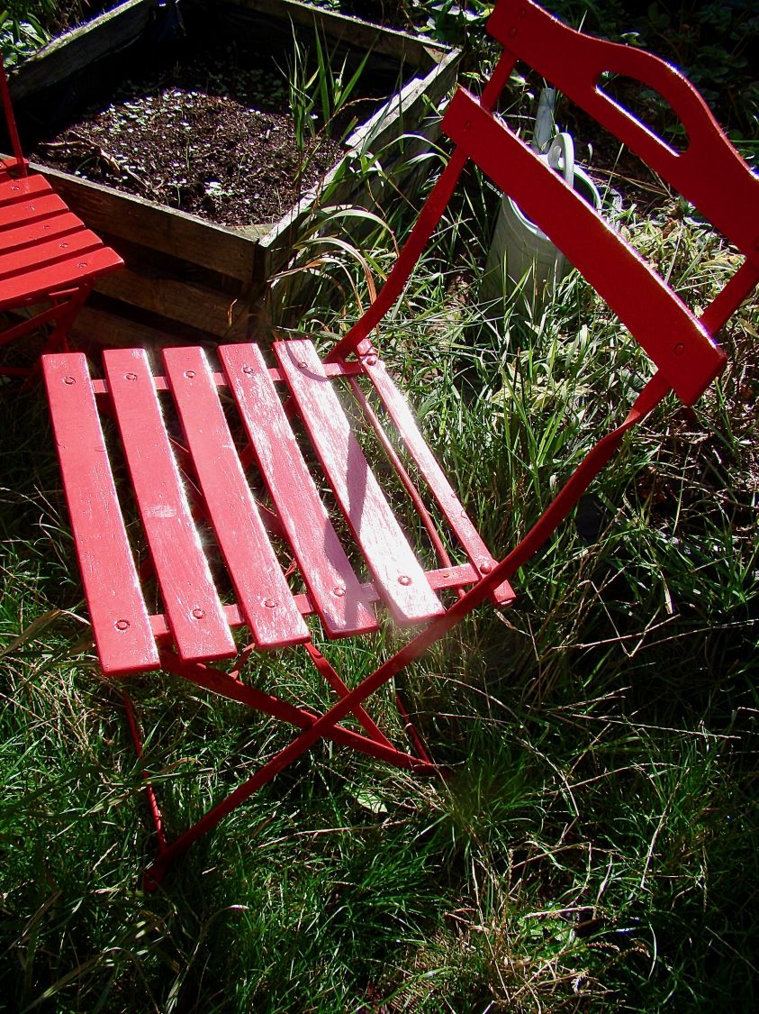 Chaise de jardin pliante vintage