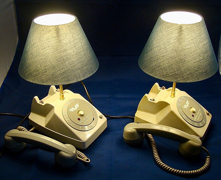 set di lampade da comodino per telefono ad aria compressa 