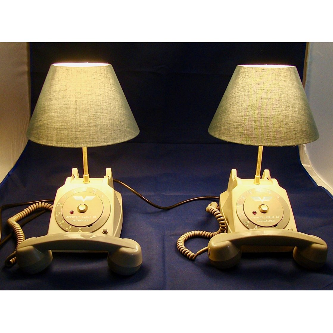 set di lampade da comodino per telefono ad aria compressa 