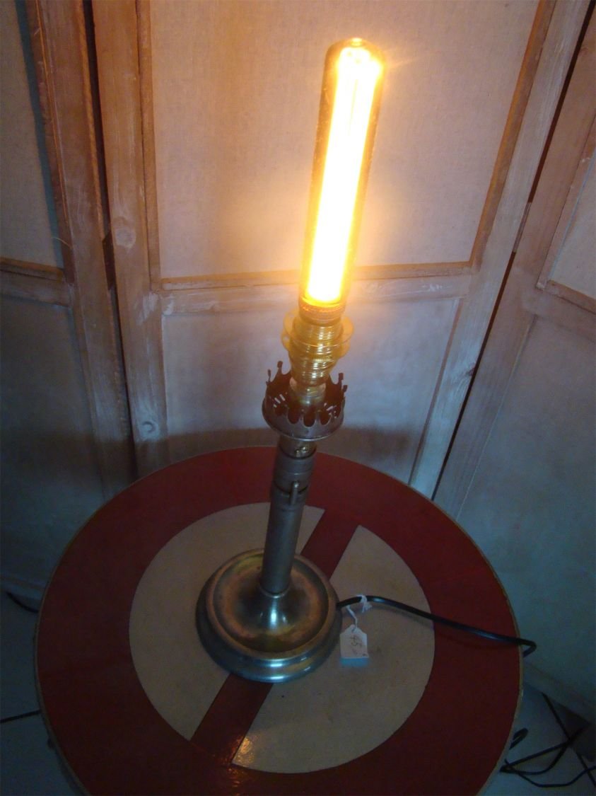 Lampada a candela in ottone antico stile EDISON