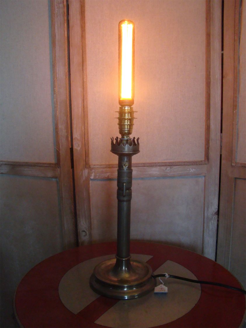 Lampada a candela in ottone antico stile EDISON