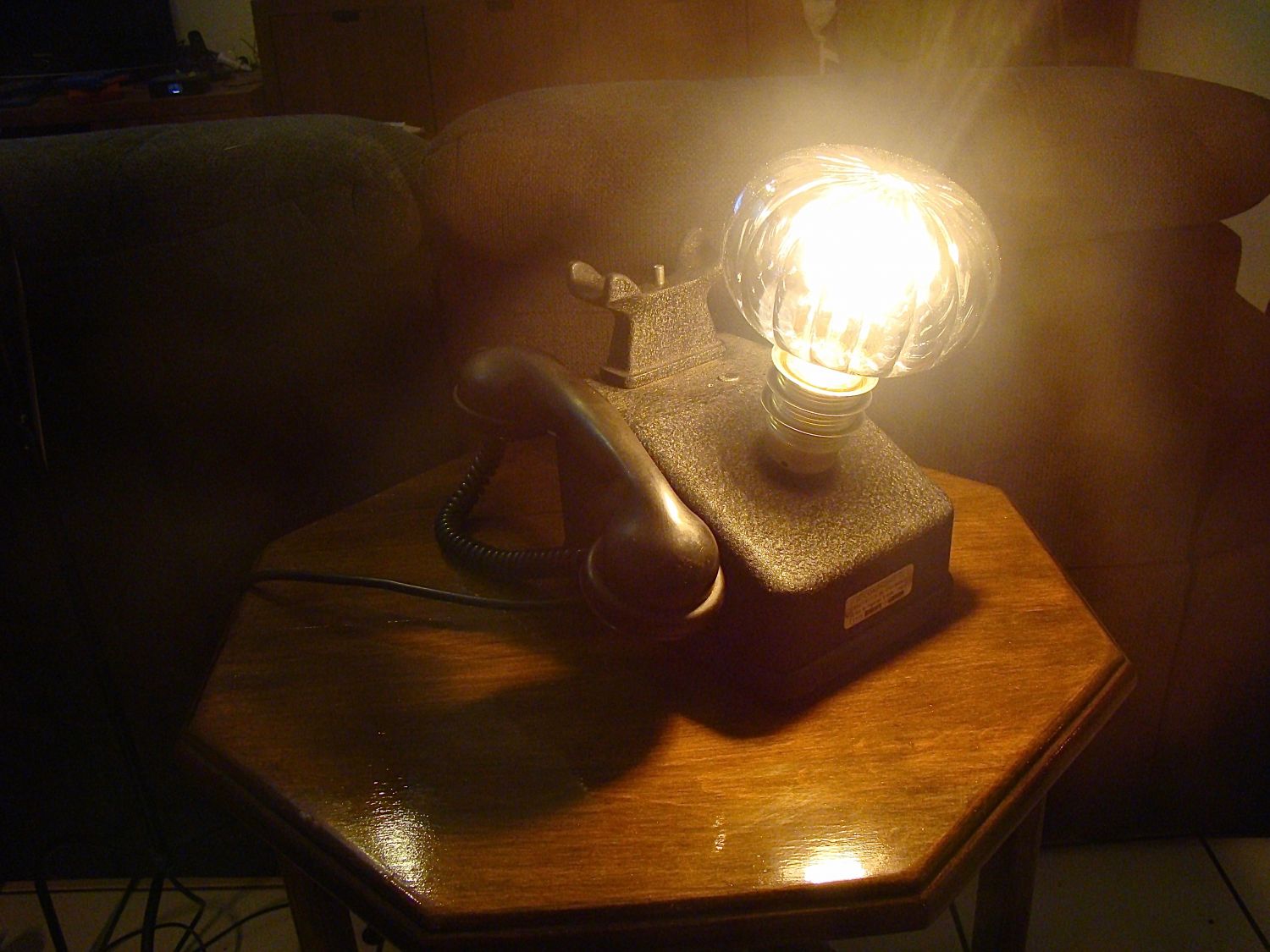 Lampada telefonica retrò steampunk