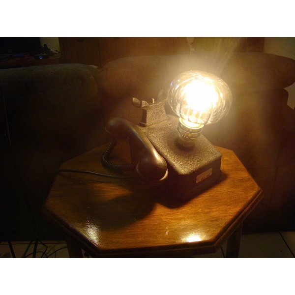 Lampada telefonica retr&ograve; steampunk