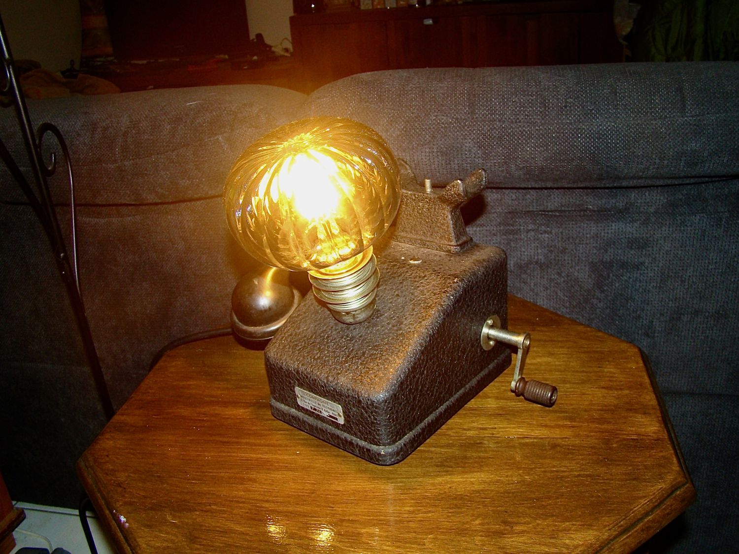 Lampada telefonica retrò steampunk