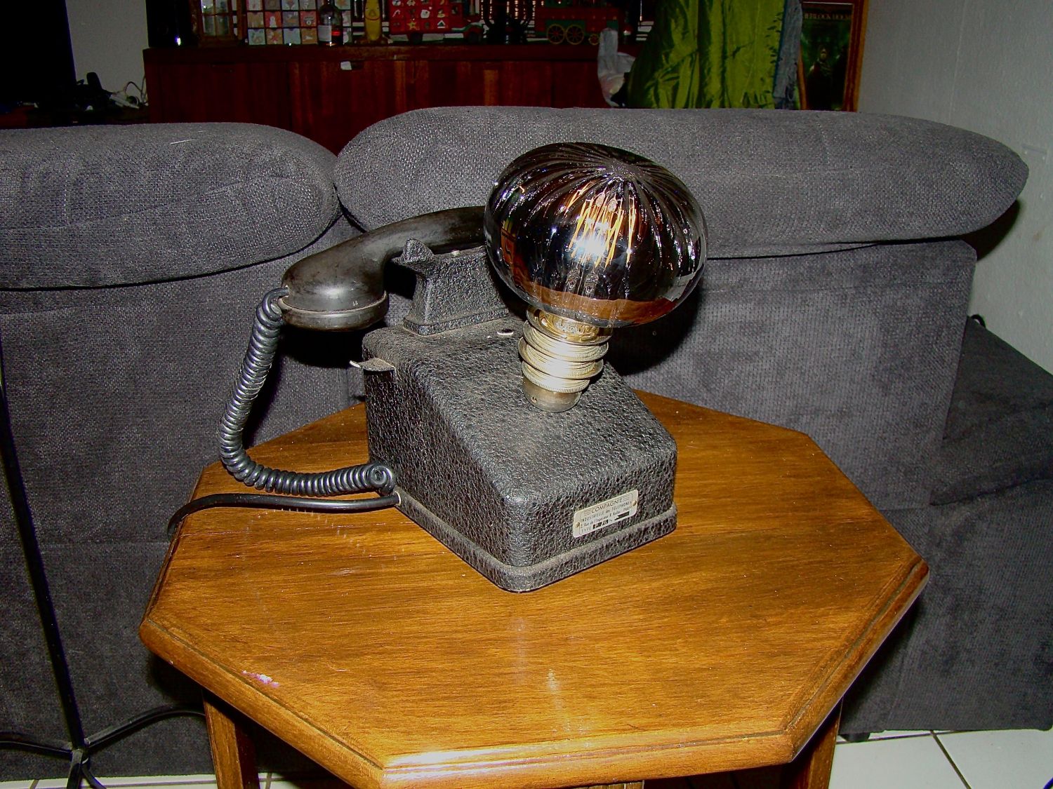 Lampada telefonica retrò steampunk