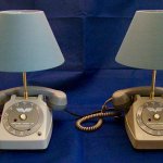 set di lampade da comodino per telefono ad aria compressa 