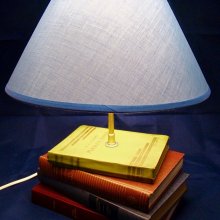 Vecchia lampada a libro, blu 
