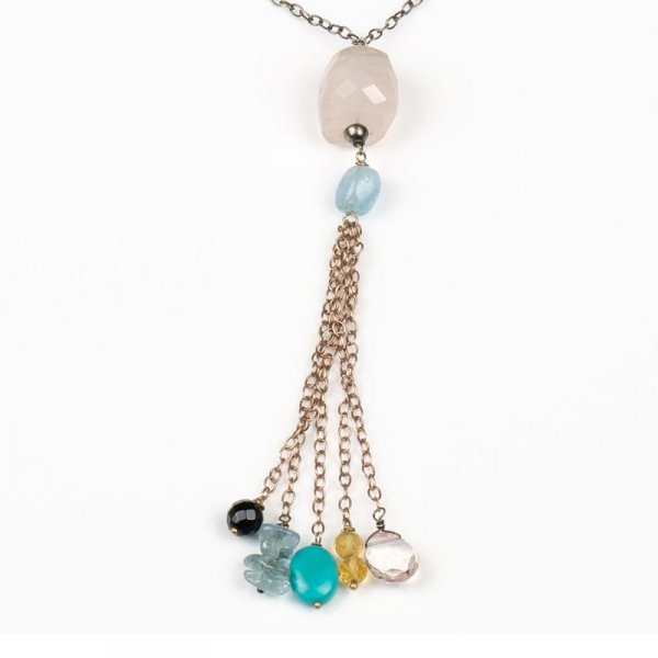 Sautoir Pi&egrave;ce Unique Boh&egrave;me Pastel n&deg;2