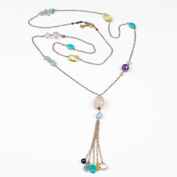 Sautoir Pi&egrave;ce Unique Boh&egrave;me Pastel n&deg;2