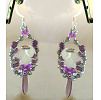 Boucles d'oreilles en kit Silkade Blanc Violet