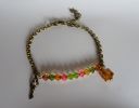 Bracciale con catena in bronzo Ambra e Olivina