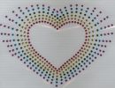 Cuore di strass multicolore