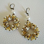 Kit boucles d'oreilles Piggy beige