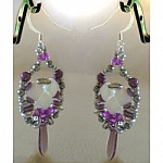 Boucles d'oreilles en kit Silkade Blanc Violet