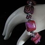 Kit pour bracelet aux carrés Jaspe violet