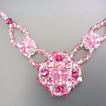 Collier avec strass Addison rose en kit