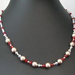 Collier en kit Saturne rouge