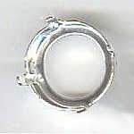 Incastonatura rotonda Rivoli 14 mm placcata argento