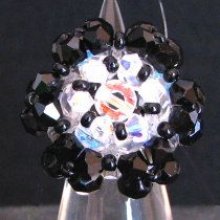 Kit anello Malte II nero e cristallo