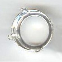 Incastonatura rotonda Rivoli 14 mm placcata argento