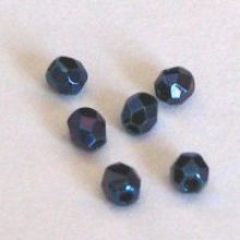 Sfaccettatura 3 mm blu iridescente x 20