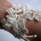 Bracciale da sposa in pizzo avorio e strass