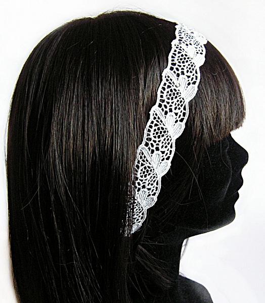 bracciale in pizzo guipure bianco accessorio da sposa romantico