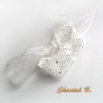 bracciale in pizzo guipure bianco accessorio da sposa romantico
