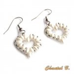 orecchini a cuore in argento e perle per il matrimonio di San Valentino