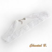 cerchietto per capelli in pizzo bianco fine accessorio da sposa cerchietto romantico