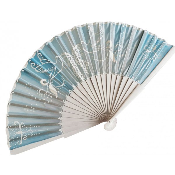 Un bellissimo ventaglio di seta disegnato e dipinto a mano per un perfetto "D-Day".