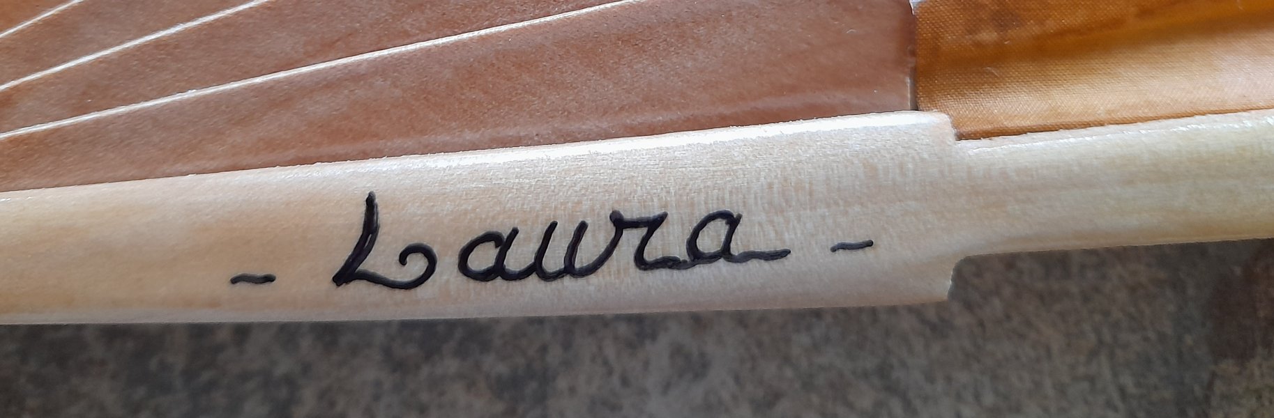 Ventaglio in cotone disegnato e dipinto a mano "AGRA