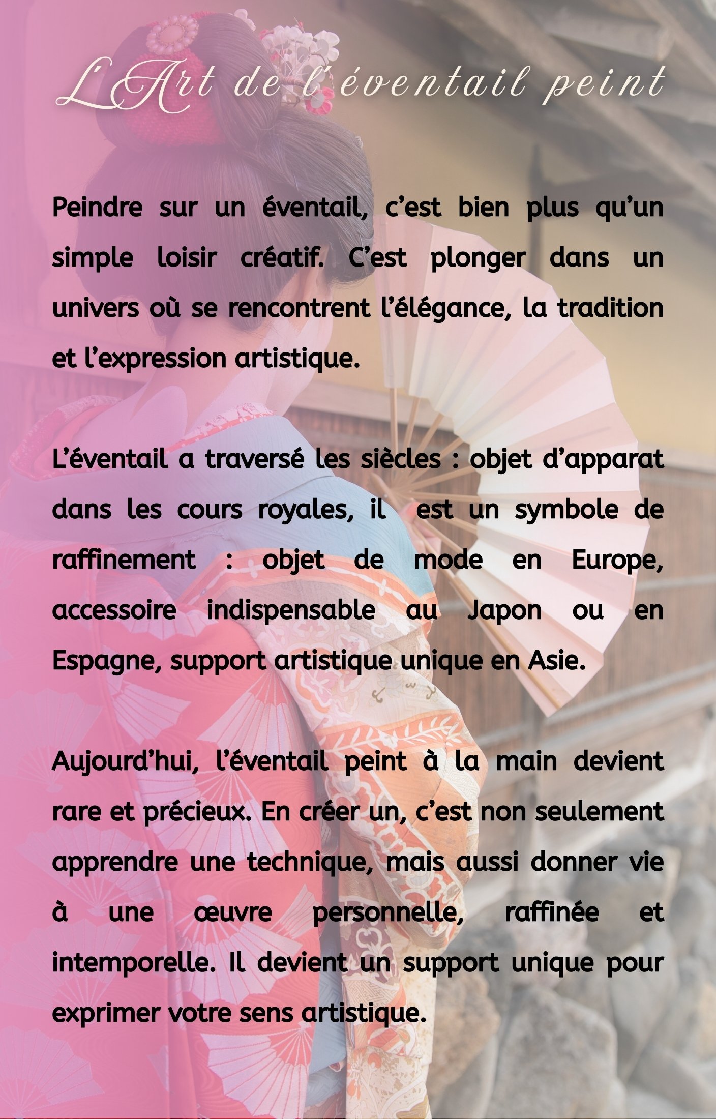 Guide complet et inspirant pour débutants et passionnés. Peindre sur éventails