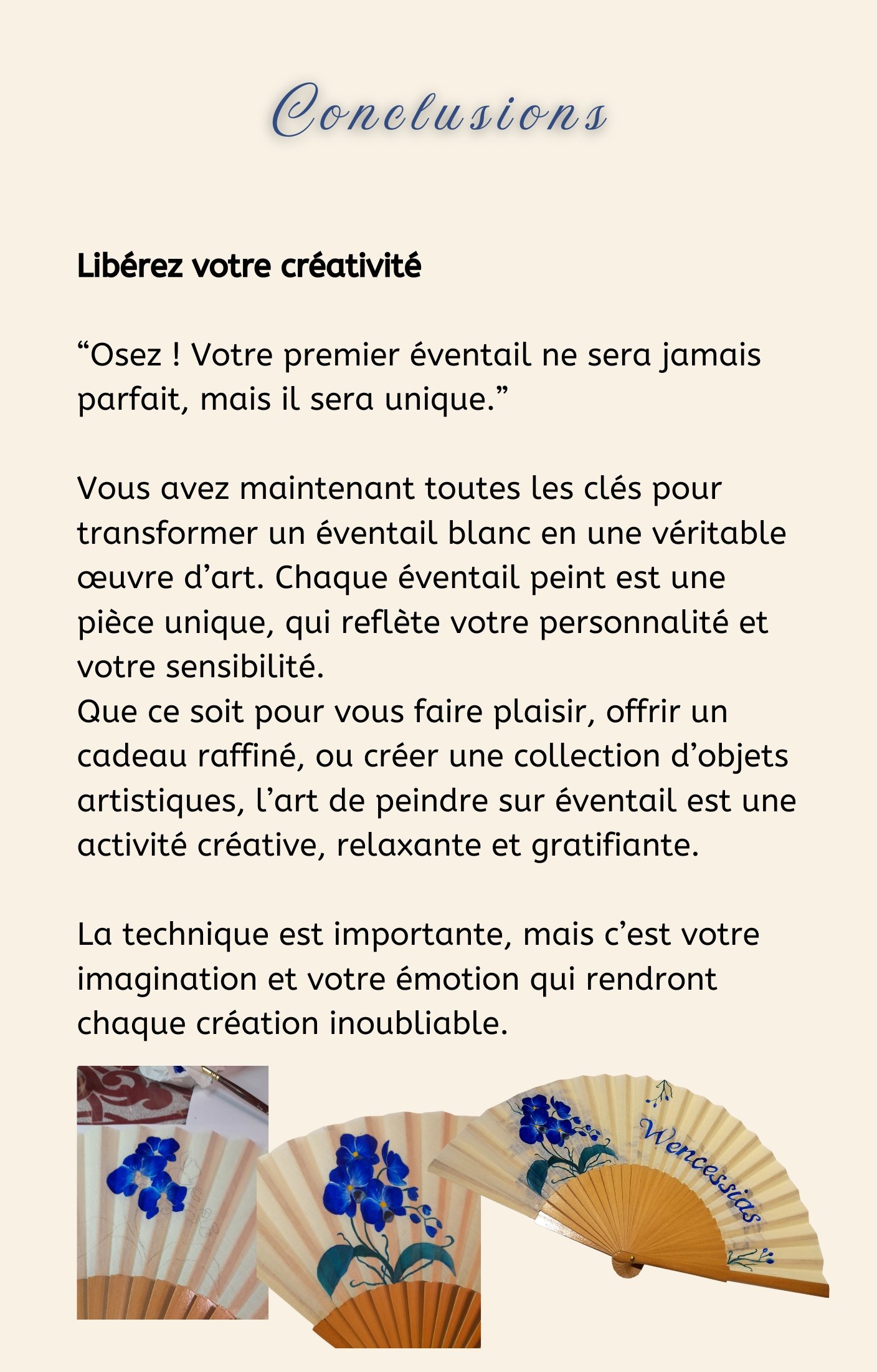 Guide complet et inspirant pour débutants et passionnés. Peindre sur éventails