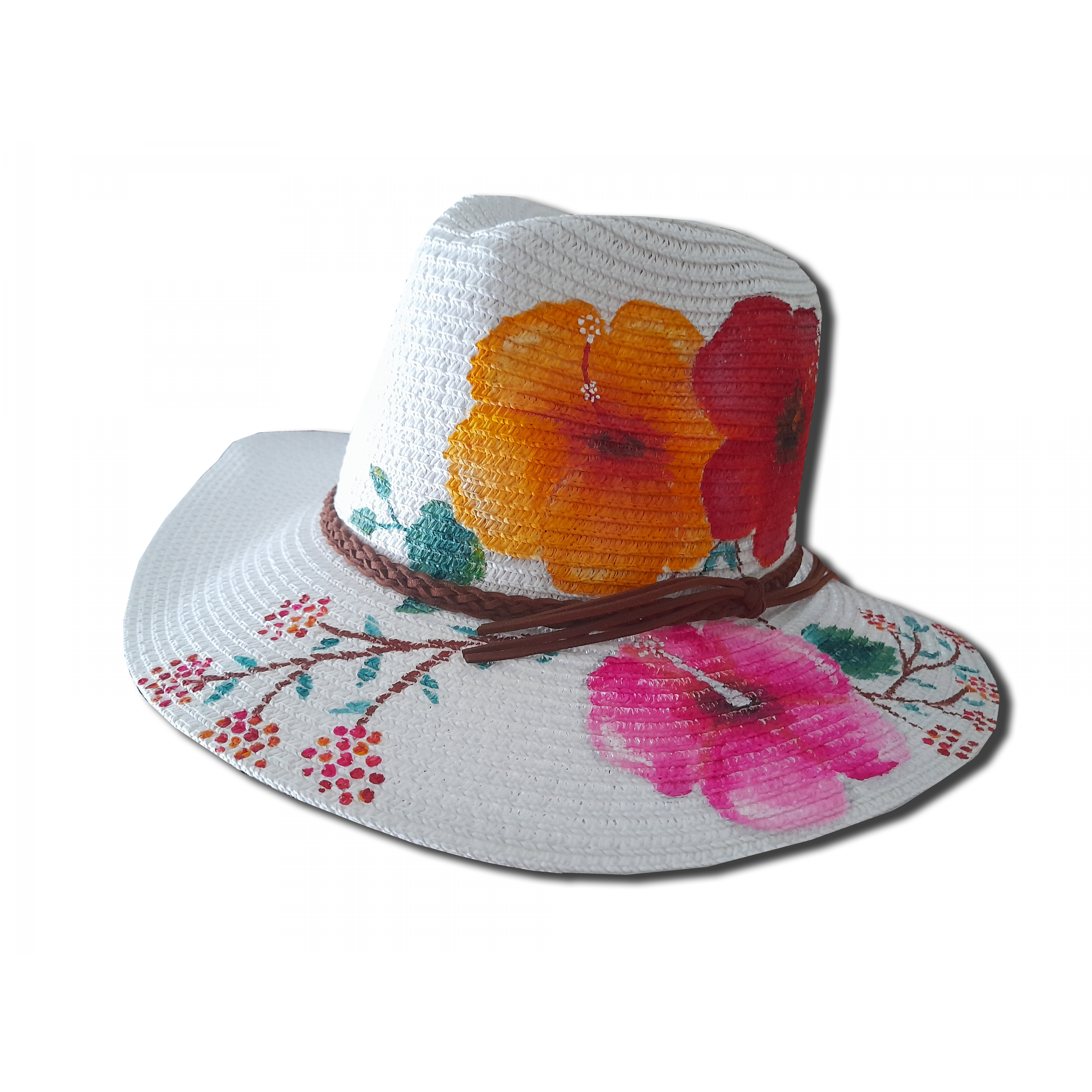 Un joli chapeau style Panama en paille enduite pour une meilleure protection