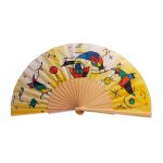 Eventail en soie haut de gamme bois sycomore