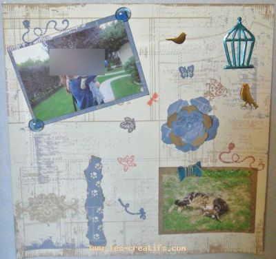 Pagina scrapbook a tema gatto