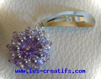 Clip con cabochon in cristallo Swarovski e perle