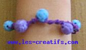 bracciale in macrame e fimo con perle