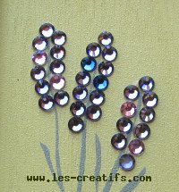 Fiori di lavanda in strass