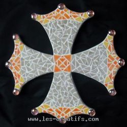 Croce occitana nel mosaico D'Clic