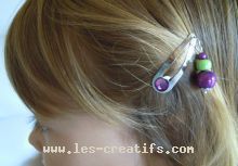 Clip a scatto con perle e strass