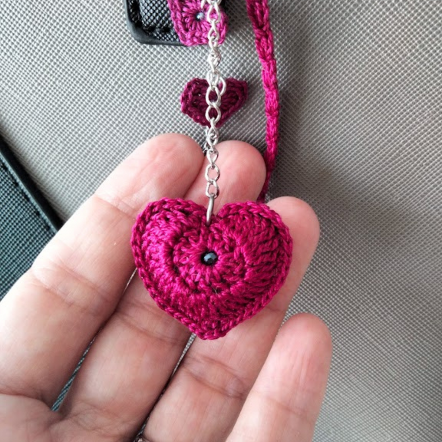 Borsa gioiello "Cuore" Fucsia