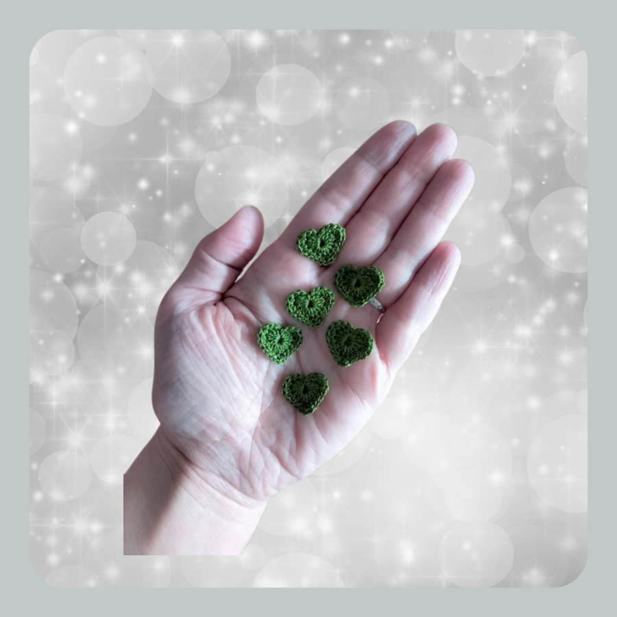 Cuore piccolo applicato "verde abete