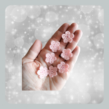 Sidonie - Fiore applicato rosa pallido
