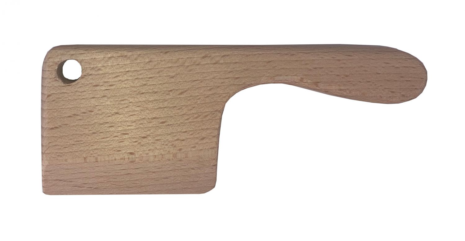 Coltello e tagliere in legno di faggio per bambini