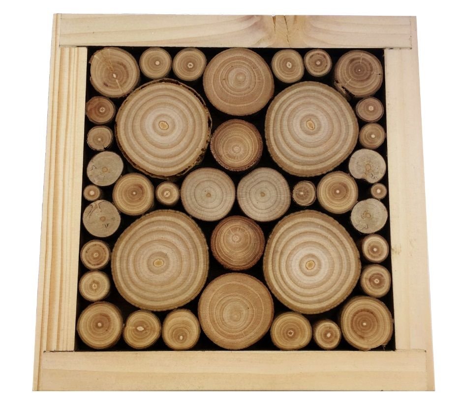 Tovaglietta in tronchi di legno di alloro/nocciola, reversibile in una tazza con decorazione jacquard a cuore
