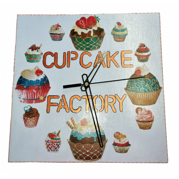 Orologio in legno modello carrer "cup-cake 